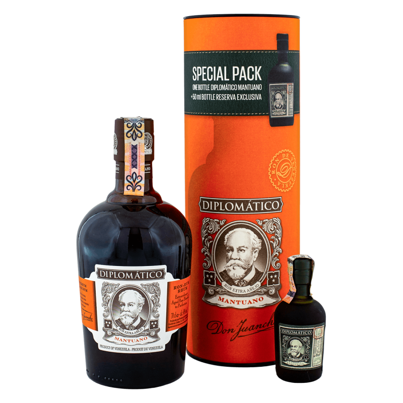 Diplomatico Mantuano 40% 0,7l.+Reserva Exclusiva 0,05l. (tuba)