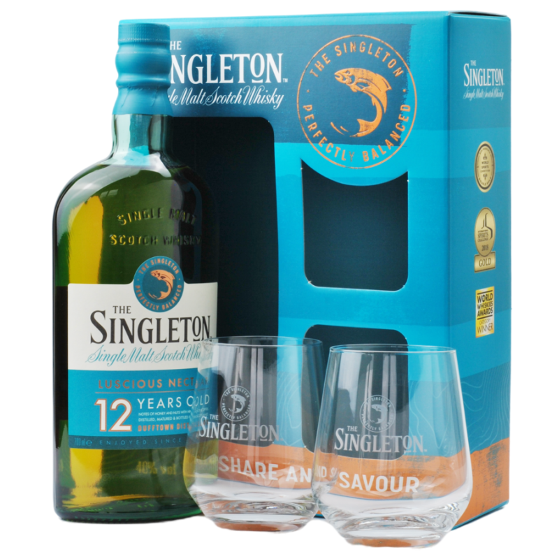 The Singleton 12y 40% 0,7 l (darčekové balenie 2 poháre)
