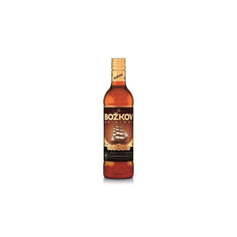 Božkov originál rum 37,5% 0,5l (čistá fľaša)