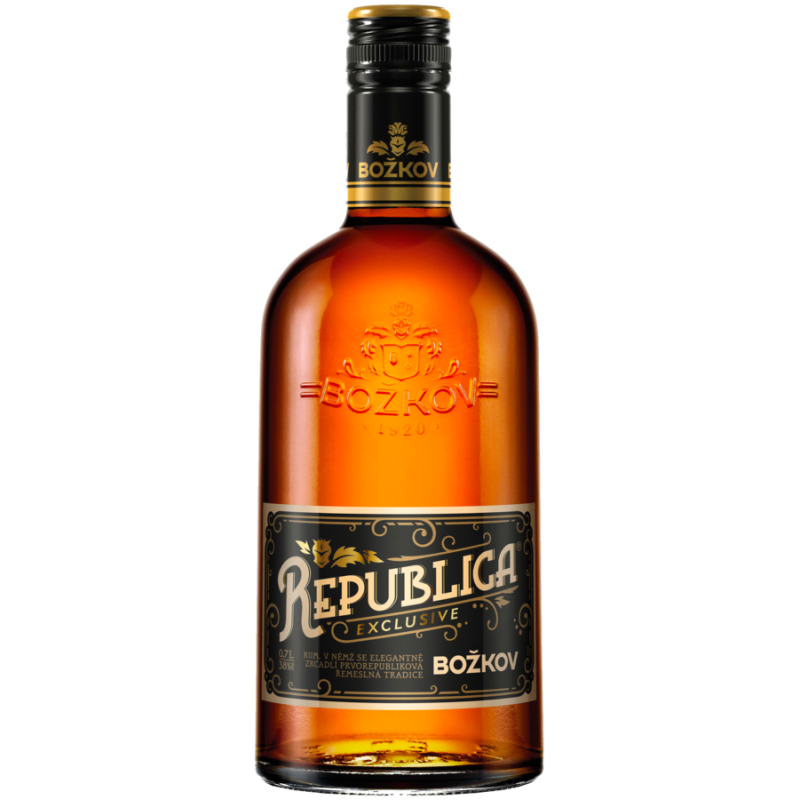 Božkov Republica Exclusive 38% 0,7 l (čistá fľaša)