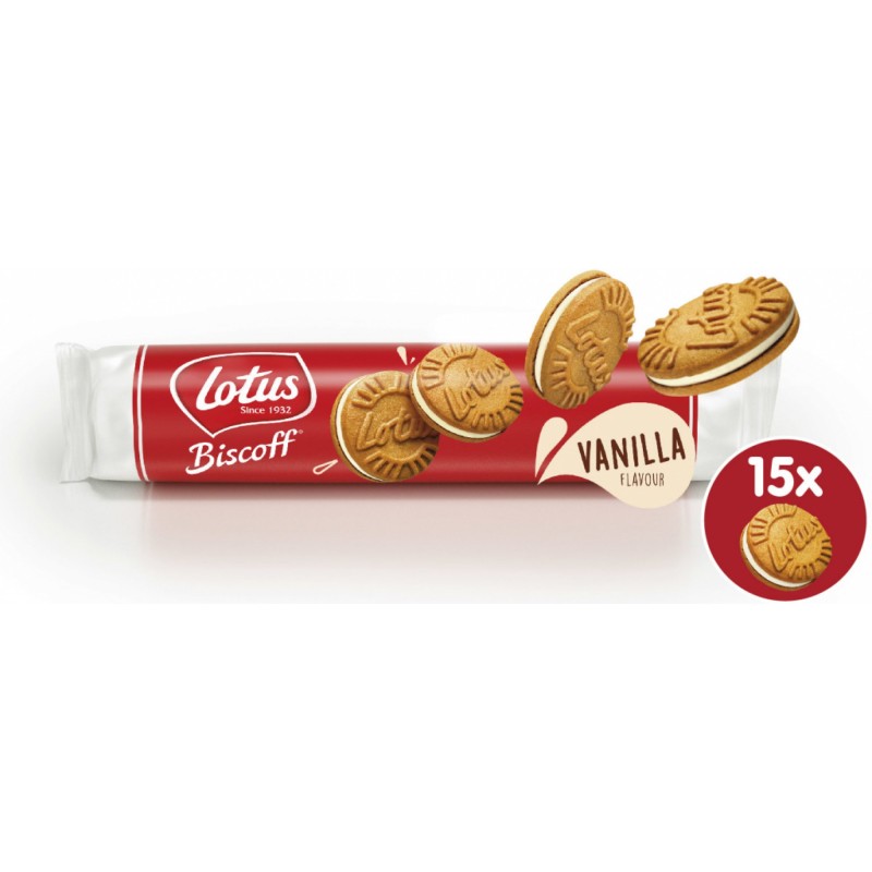 Lotus Biscoff Karamelizované sušienky spojené náplňou s vanilkovou príchuťou 150 g