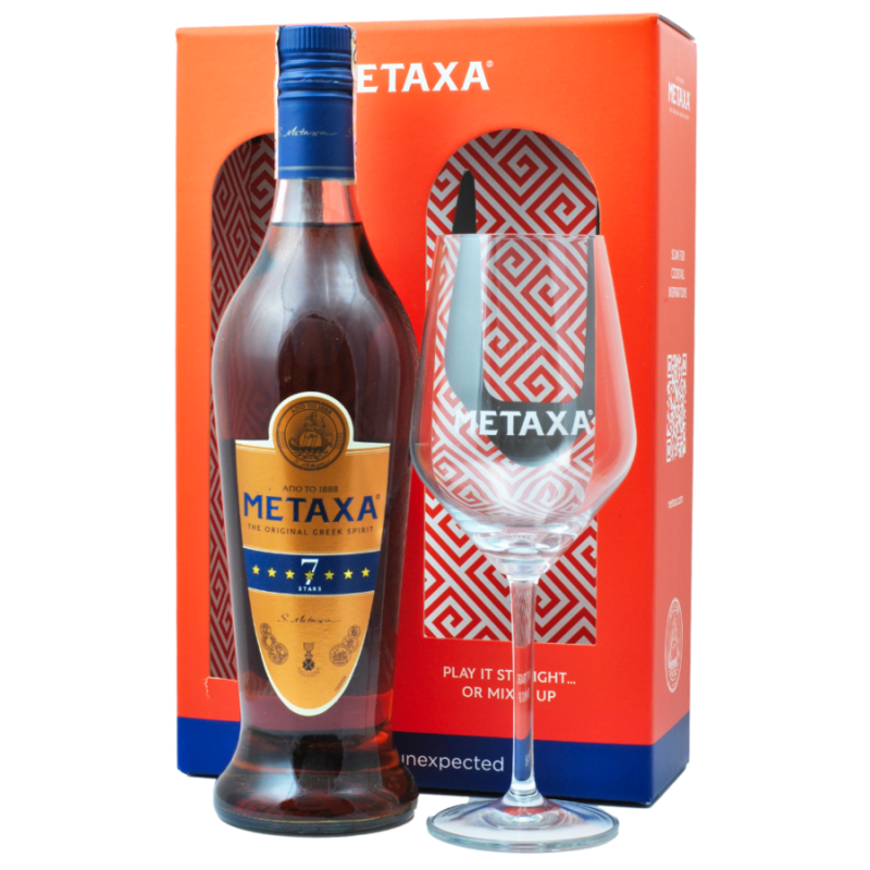 Metaxa 7* 40% 0,7l (darčekové balenie 1 pohár)