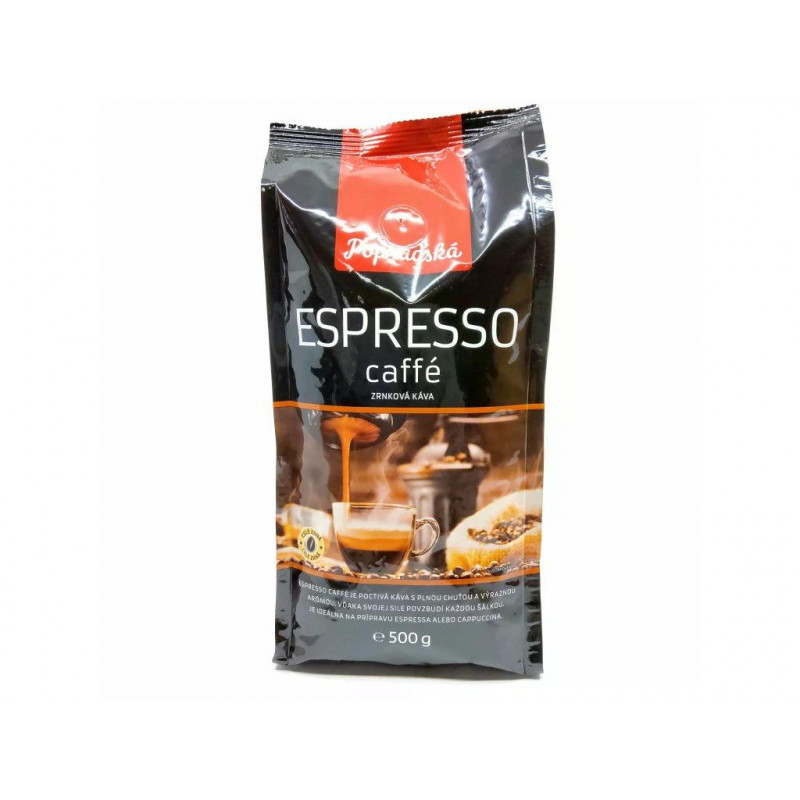 Popradská Espresso caffé zrnková káva 500 g