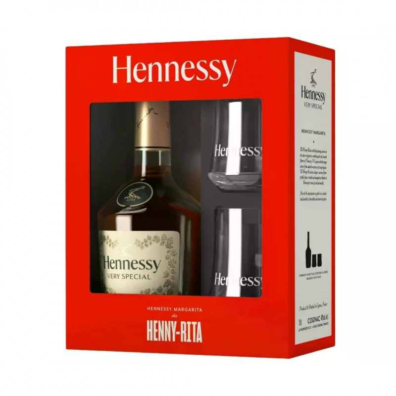 Hennessy VS 40% 0,7 l (darčekové balenie 2 poháre)