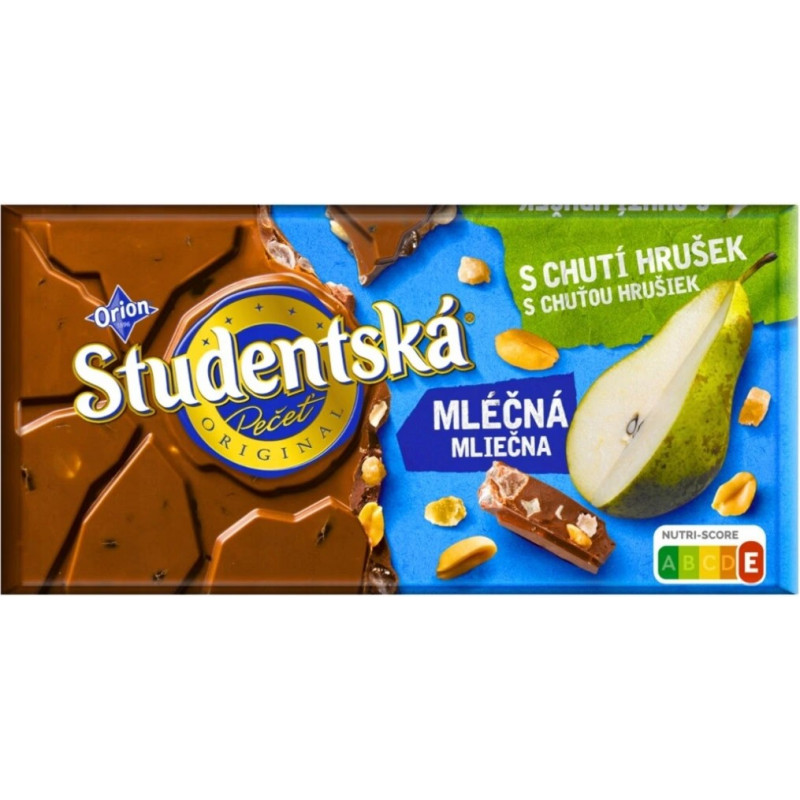 Orion Študentská pečať hruška mliečna čokoláda 170g