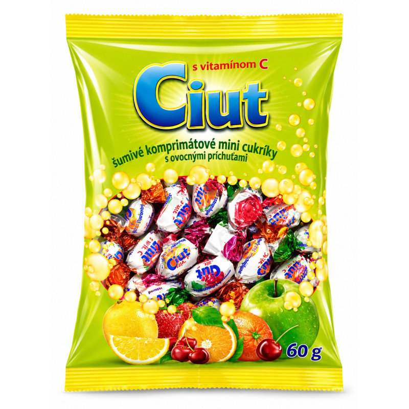 Cuit Šumivé cukríky s vit.C 60g