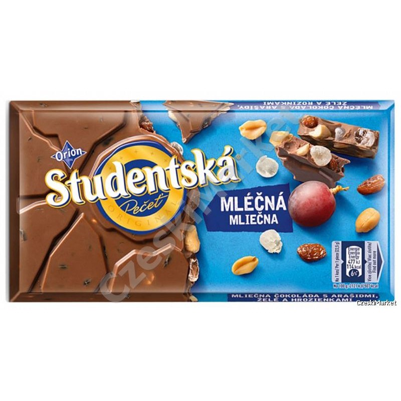 Orion Študentská pečať mliečna čokoláda 170g