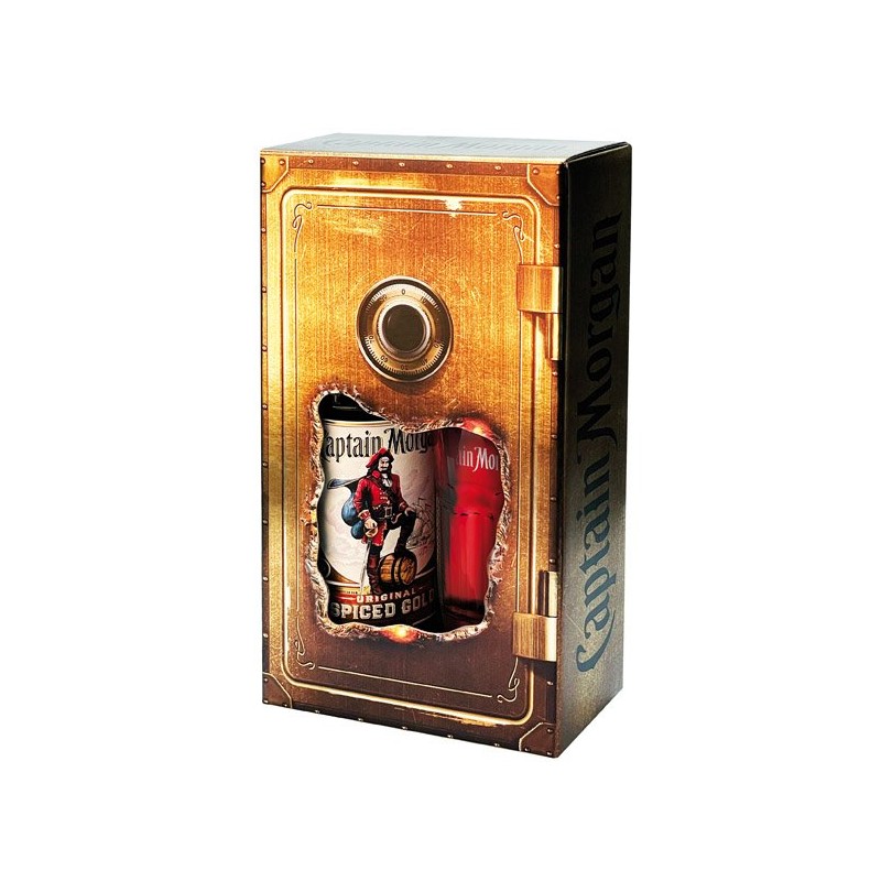 CAPTAIN MORGAN Spiced Gold rum 35% + pohár (kartón)