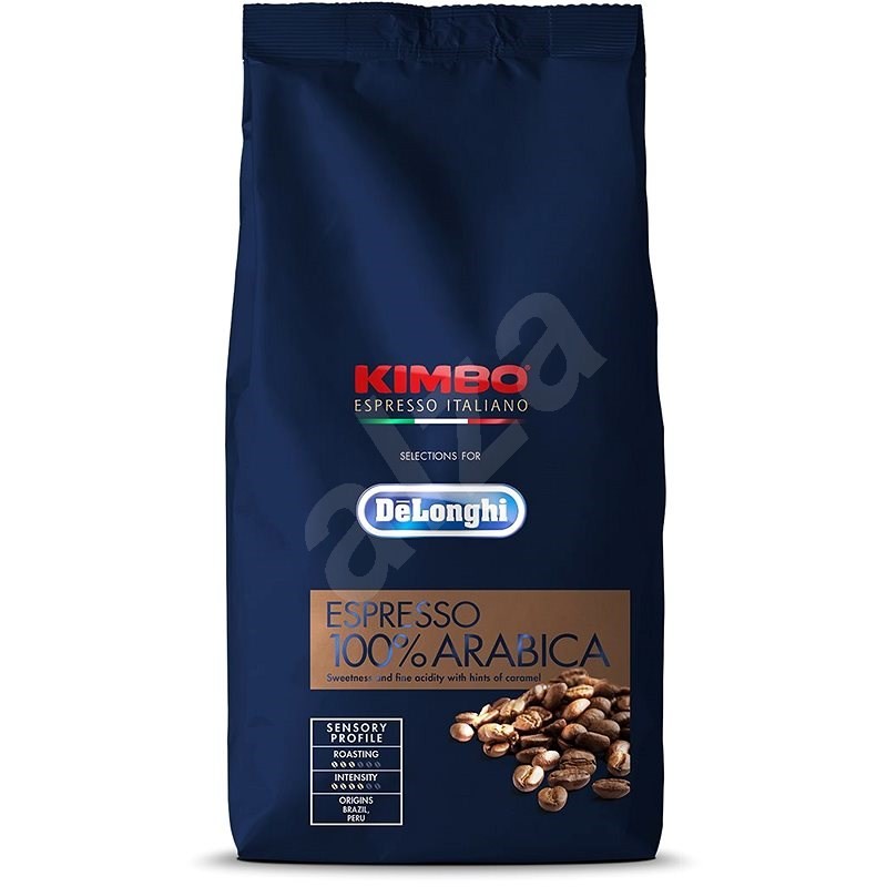 DeLonghi Kimbo Espresso 100% Arabica zrnková káva 1kg