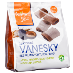 Nature Line celozrnné sušienky Vanesky so slivkami 200g